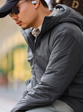 猫虎兽棉服男士冬季新款PrimaLoft金标P棉100g连帽外套户外棉衣