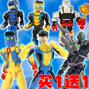 跨境热销无敌少侠囚犯马克系列可动关节人偶拼装创意玩具模型手办