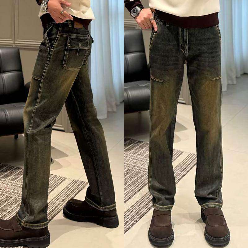 美式2026复古宽松牛仔裤男士春秋水洗新款直筒休闲裤网红百搭长裤,男装,牛仔裤,淘宝优惠券,粉丝福利购,淘宝优惠卷