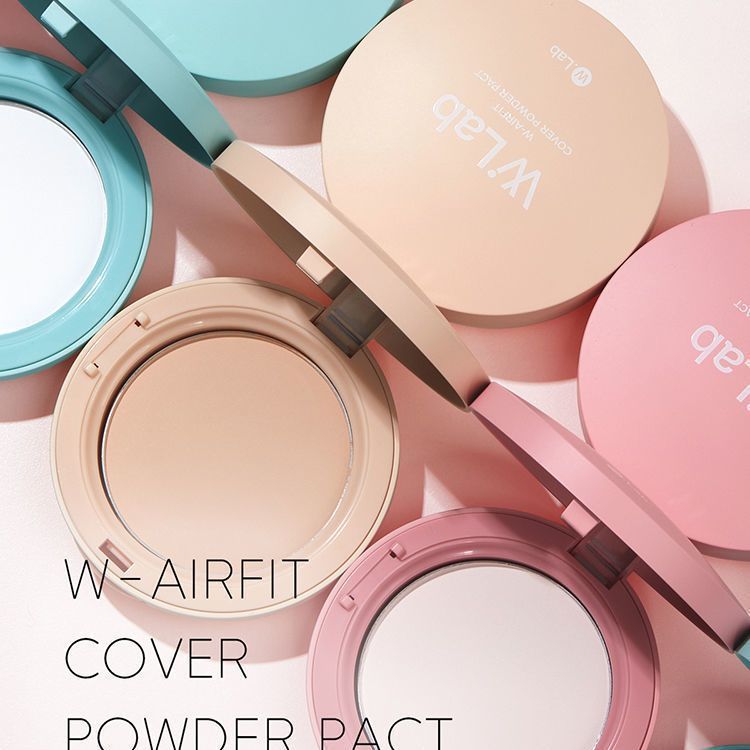 W.lab大福留粉饼控油定妆防水哑光蜜粉黄皮冷白皮肤持久不脱妆