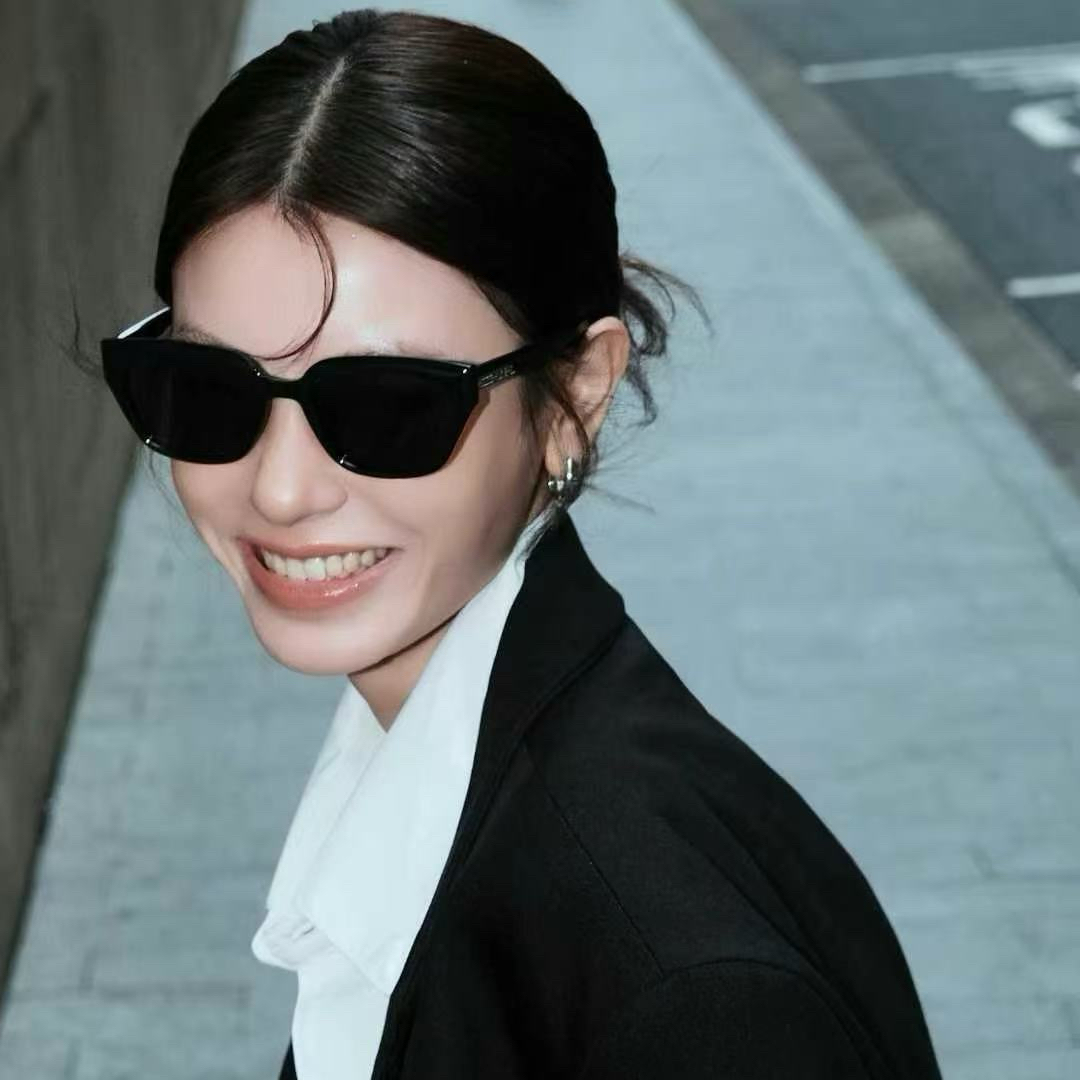 日韩新款gm猫眼小框偏光复古墨镜