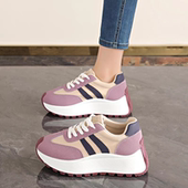 42码 紫色老爹鞋 巨好看阿甘德训鞋 内增高厚底运动鞋 女2026新款 春季