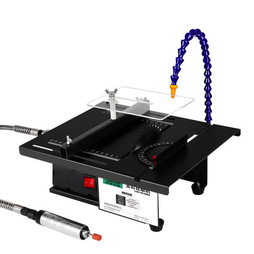 1800W多功能玉石雕刻台磨机小型打磨切割一体机微型台锯抛光工具