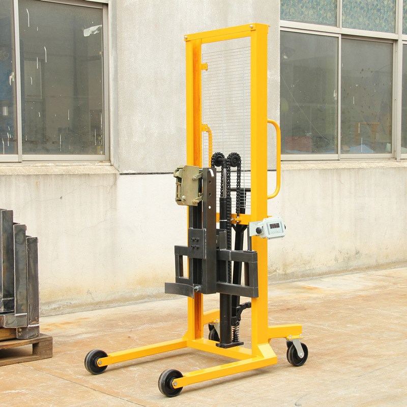 油桶倾翻手动液压油桶堆高车1.6米D装卸油桶车咬嘴升高车