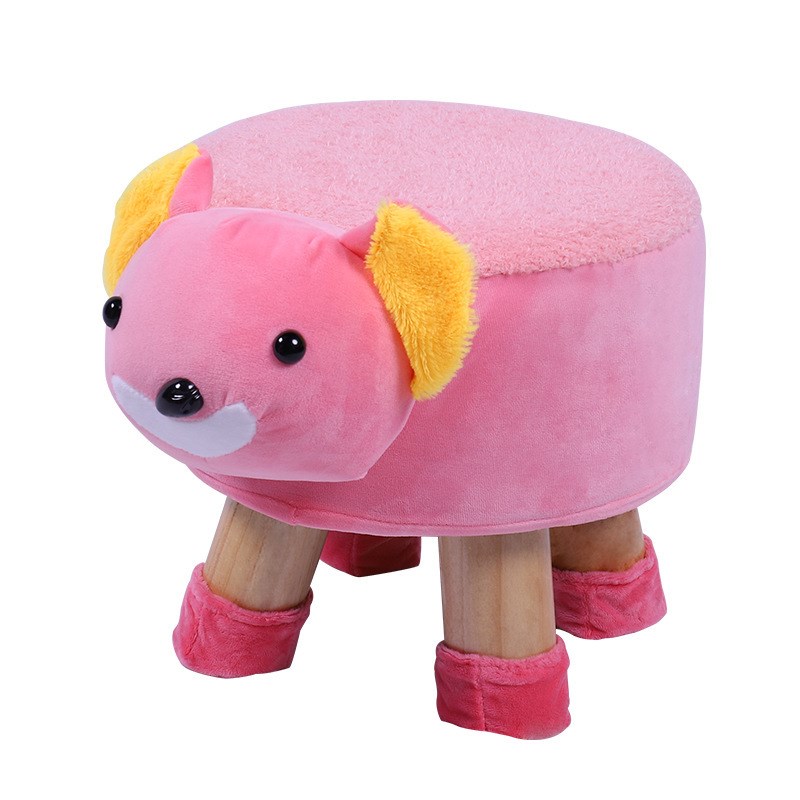 卡通动物换鞋凳布艺软包矮凳礼品凳沙发搁脚凳儿童卡通动物凳