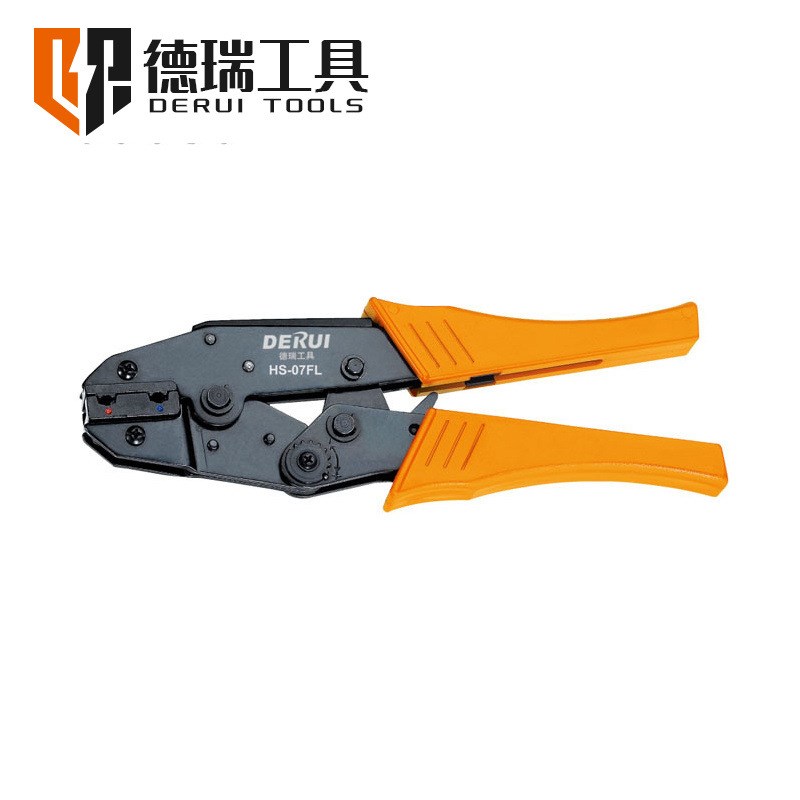德瑞工具HS-07FL 旗型母绝缘接头压接钳 棘轮式压线钳