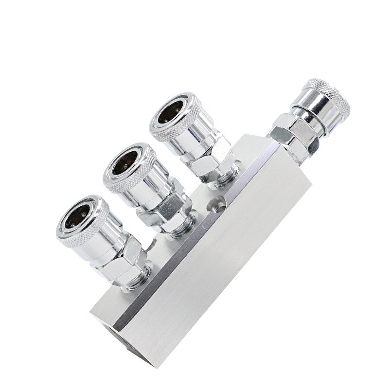 空压机配件大全分气块多管路气管分流气动气泵接头气排气源分配器