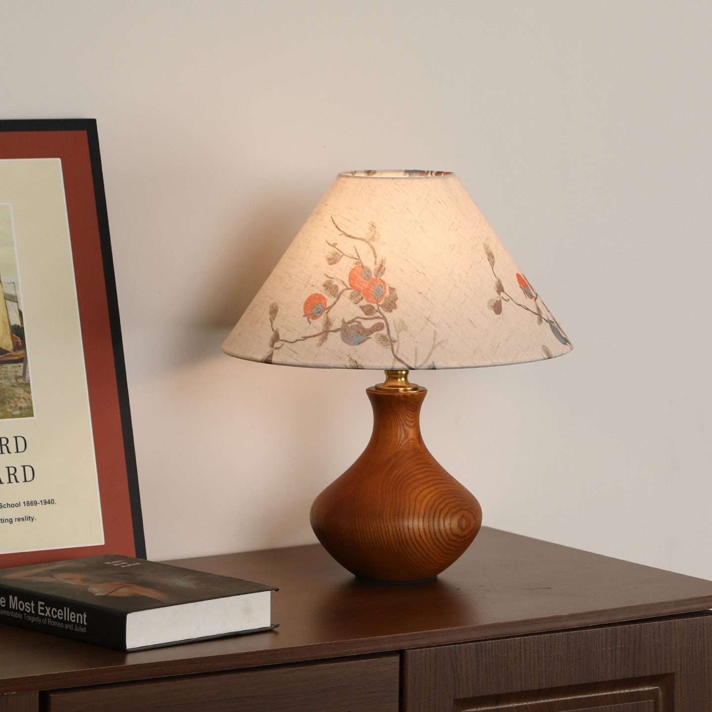 宋代美学布艺卧室床头小台灯法式中古侘寂风客厅书房高级感氛围灯