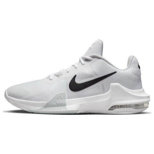 Nike Air Max Impact 4时尚舒适低帮实战篮球鞋 男子 白黑