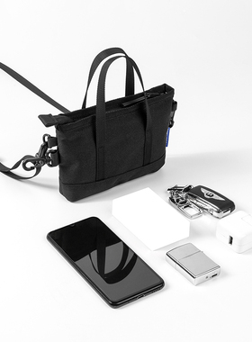 正品Primones可放手机迷你托特包男女穿搭斜跨卡片口红钥匙包M1Pr