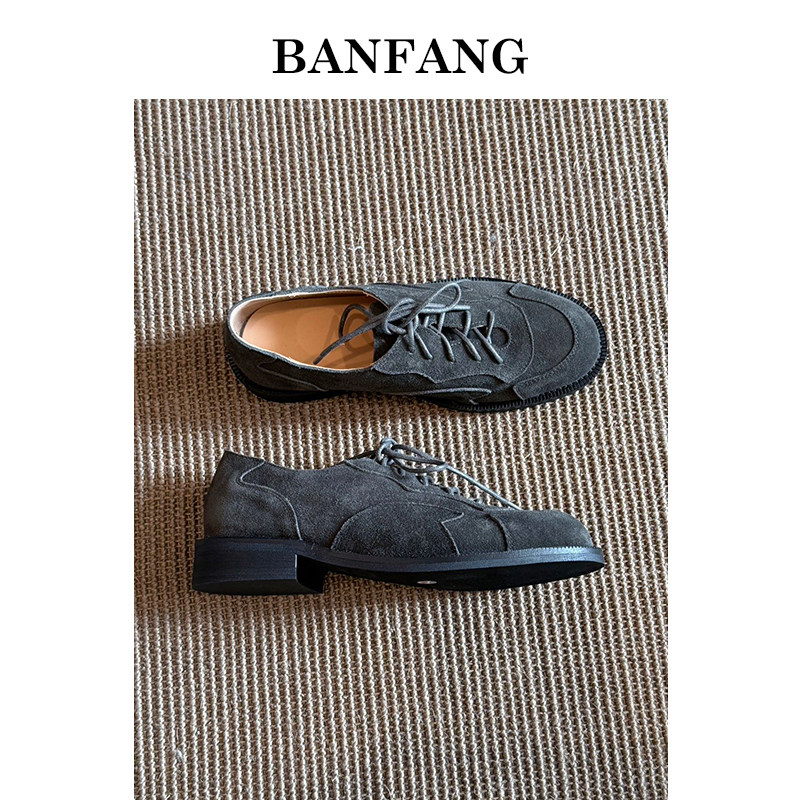 BANFANG女鞋3cm英伦风系带圆头低跟德比鞋女复古休闲款单鞋,女鞋,乐福鞋（豆豆鞋）,淘宝优惠券,粉丝福利购,淘宝优惠卷