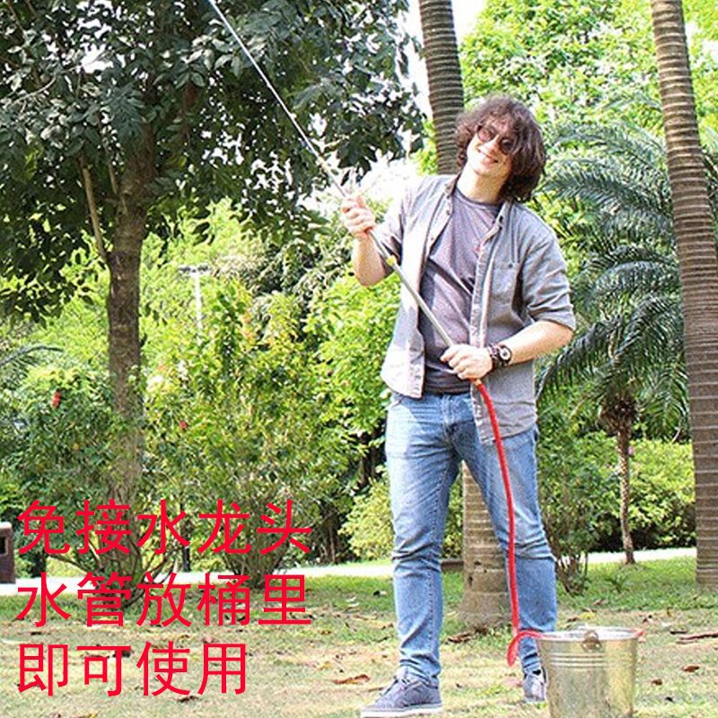 不锈钢抽拉式伸缩长杆喷枪手动喷雾器农用浇花洗车洒水酒精消毒