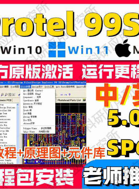 Protel99SE软件 中文英文 支持远程安装 元件库封装库原远程安装