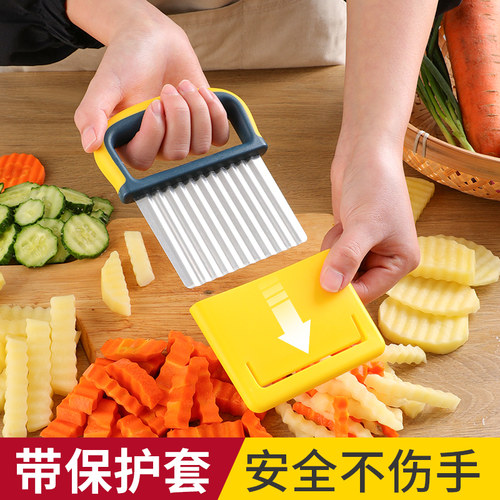 不锈钢波纹刀切菜神器