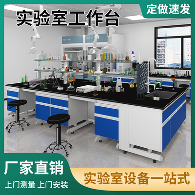 实验室工作台钢木实验台化验室PP中央台边台全钢操作台试验桌定制
