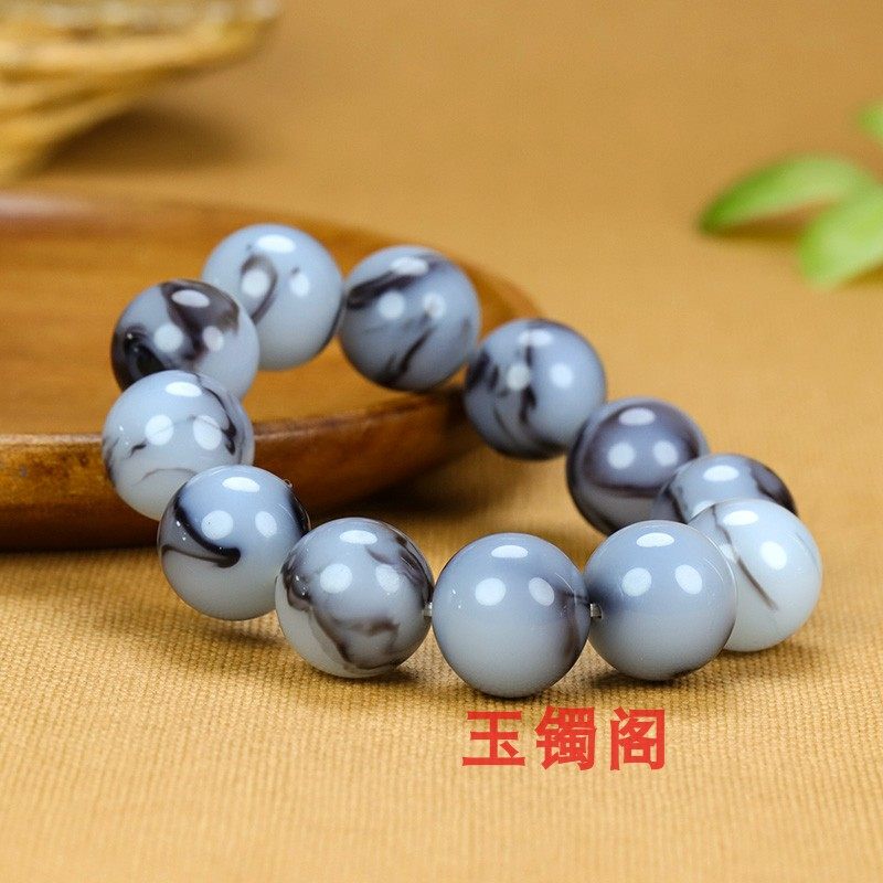天然新疆和田玉青花籽料圆珠手链青花籽料单圈手串男女款,珠宝/钻石/翡翠,手饰,淘宝优惠券,粉丝福利购,淘宝优惠卷