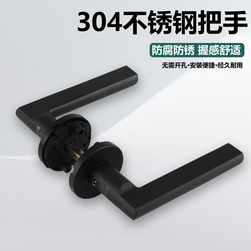 304不锈钢防火门把手套装