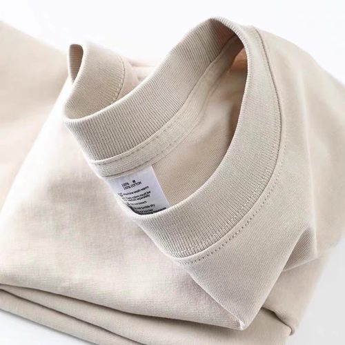 广州十三行外贸订单~夏季纯棉纯色宽松百搭男女短袖T恤休闲上衣服