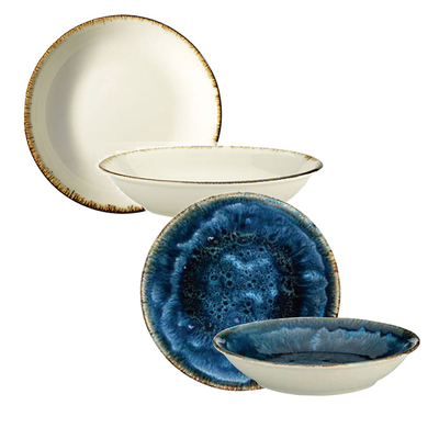 EKIREDO怡可得陶瓷盘子高级感菜盘餐具碗碟套装釉下彩平盘饭盘