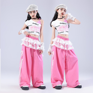 少儿爵士舞演出服女团服装女童走秀潮服个性潮酷儿童时髦jazz套装