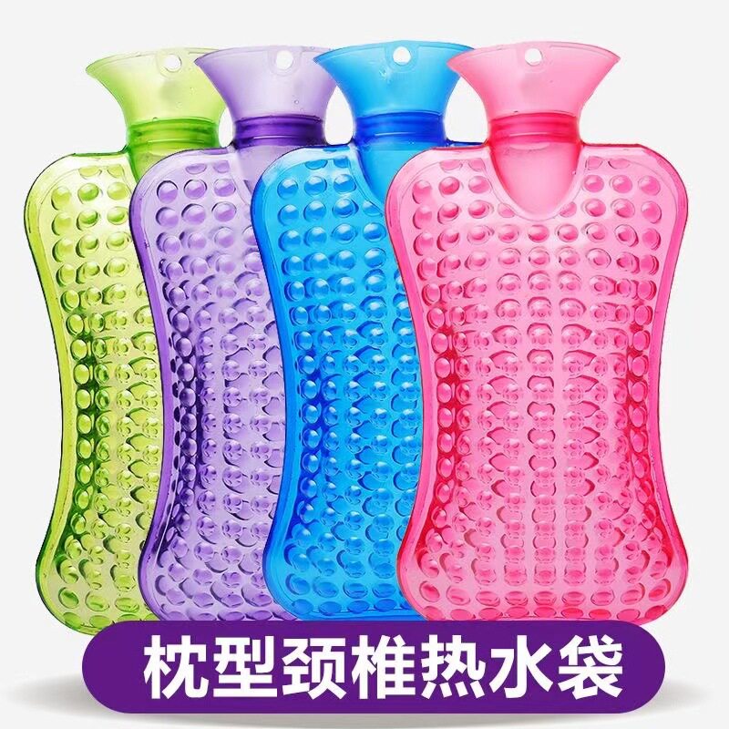 颈椎热水袋注水热敷脖子灌水暖水袋肩颈部枕头型防爆加厚冲水暖袋