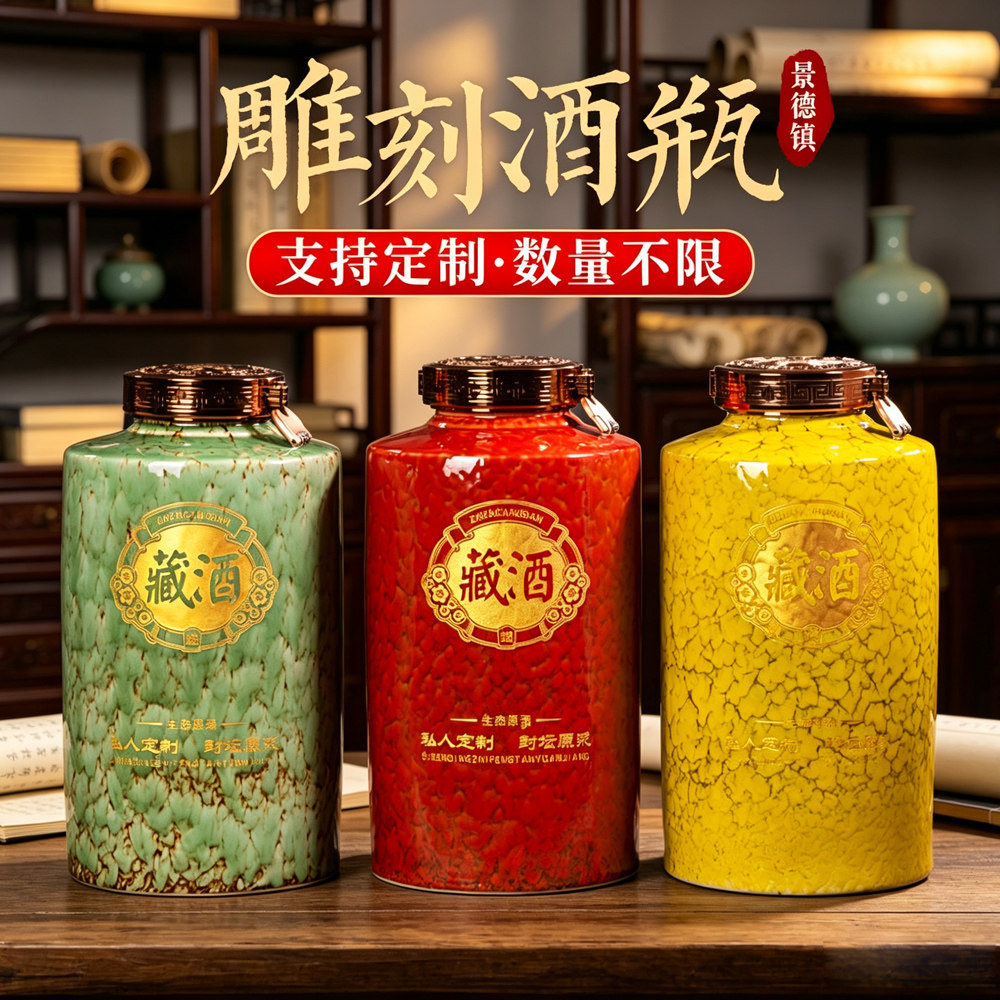景德镇陶瓷定制10斤密封酒坛