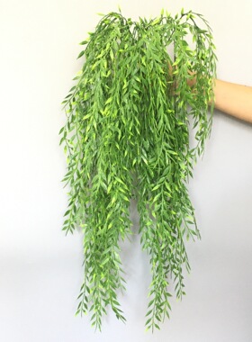 厂家现货 仿真植物柳条 人造塑料壁挂绿植 跨境家居装饰垂柳