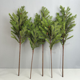 仿真植物岷江冷杉叶云杉水杉秦岭杉兴安落叶松红白杉木装饰