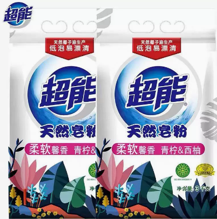 超能肥皂粉天然皂粉洗衣粉香味持久肥皂粉3kg2袋12斤