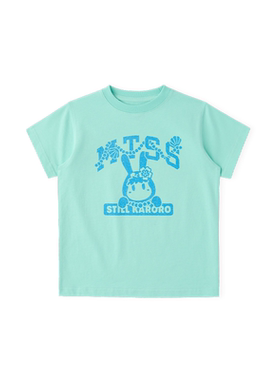 Melting Sadness学院Karoro复古印花童装短袖T恤