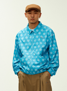 Melting Sadness 春季穿搭男女同款小花满印刺绣外套教练夹克