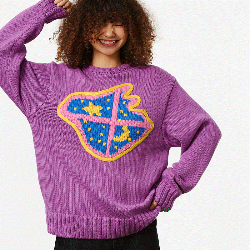 Melting Sadness MTSS粗针提花套头毛衣 2025年秋