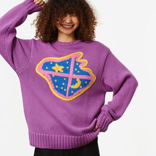 Melting Sadness MTSS粗针提花套头毛衣 2025年秋