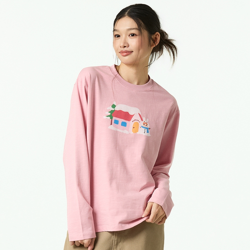 Melting SadnessMTSS 雪人Karoro印花竹节棉长袖T恤 26AW秋冬新品