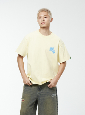 Melting Sadness春夏上衣调色盘印花短袖情侣款T恤270g