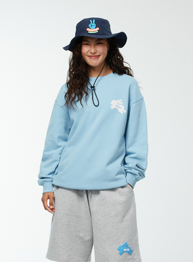 Melting Sadness 春季基础Logo印花圆领卫衣男女同款宽松380g