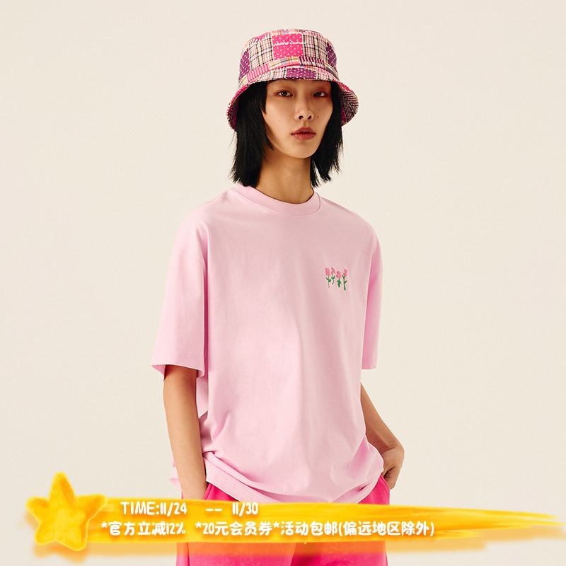 Melting Sadness【春季新品】花朵发泡短袖T恤