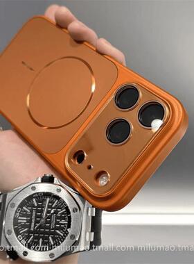 ins高级感AG磨砂秒变17适用17promax苹果15磁吸手机保护壳16ProMax新款air网红16男女12情侣13全包14防摔套Pr