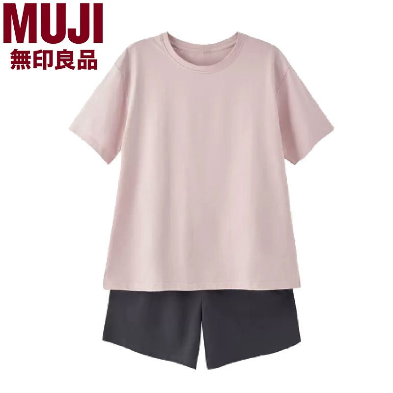 无印进口日式睡衣天竺棉女居家服夏日凉感短袖短裤日式情侣套装