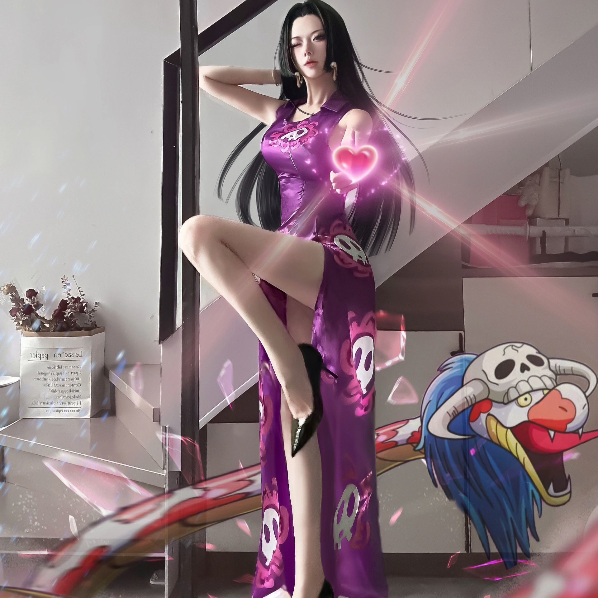 漫衣尚 海贼王onepiece女帝蛇姬汉库克cos服旗袍全套cosplay女装图片