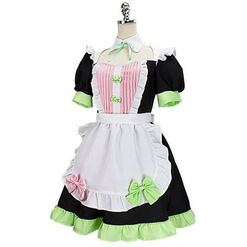 鬼灭之刃cos服甘露寺蜜璃cosplay角色扮演服女仆裙演出服全套动漫