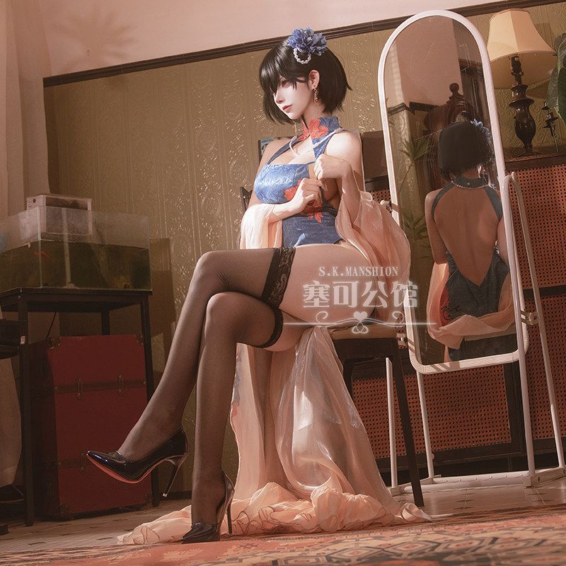 建武COS服装COSPLAY航线旗袍碧蓝塞可公馆授权官方