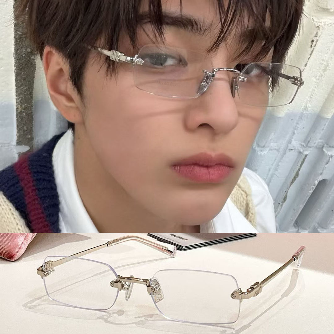 CORTIS KEONHO安乾镐明星同款近视眼镜透明无框字母防蓝光MU52YV