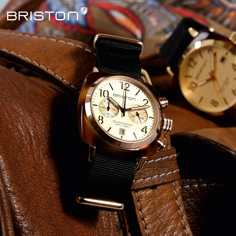 BRISTON手表多表盘轻奢潮流简约国际名牌白盘酷黑尼龙中性腕表