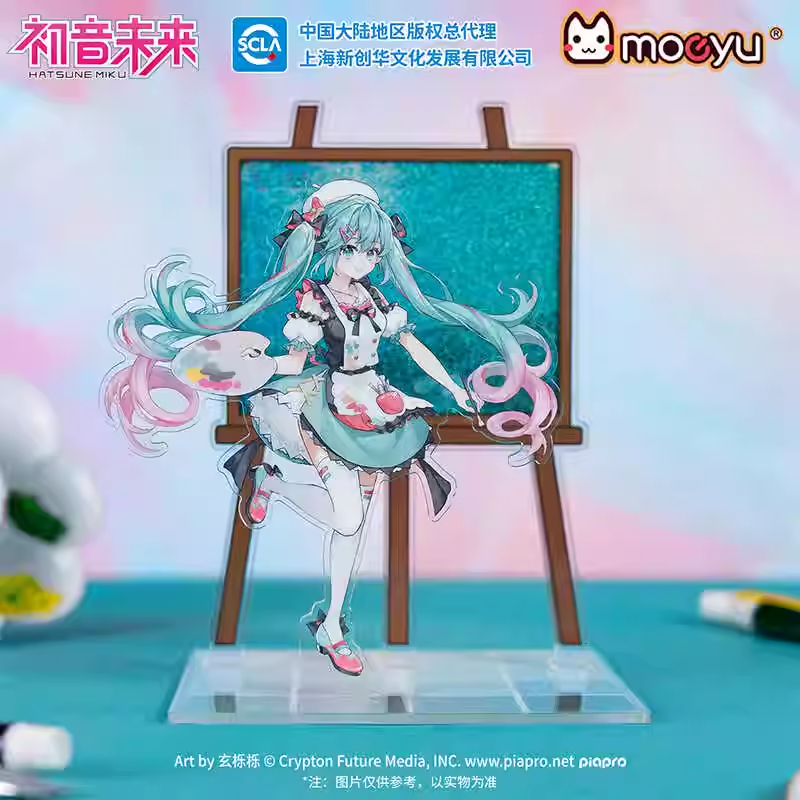 Moeyu正版官谷初音未来Miku涂鸦指挥家系列流沙立牌桌面摆件周边