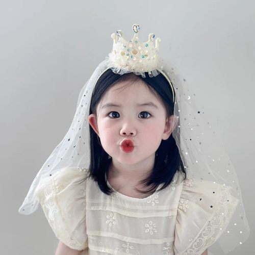 女宝生日头饰闪亮高级感