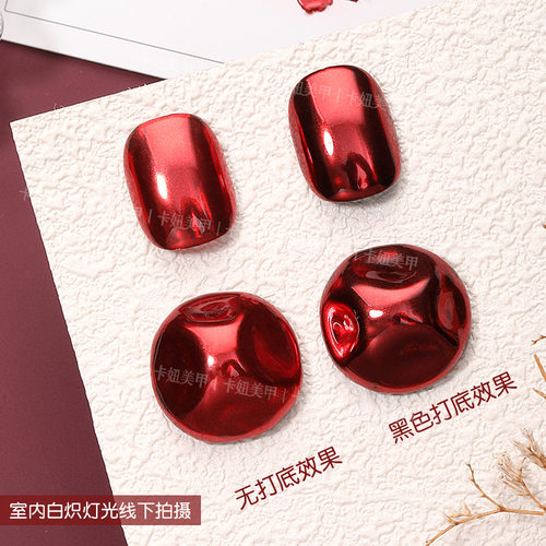 kaniu卡妞美甲新年红魔镜粉2025年新款墨镜粉高级胭脂红色镜面粉