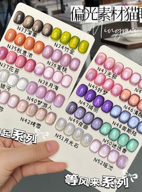 明睿合成mobray素材猫眼甲油胶偏光欧泊云锦粉玻璃珠爆闪碎钻