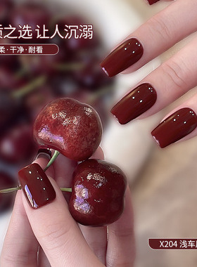 perfectcolor车厘子红色甲油胶12ml美甲店专用高级显白纯色安可拉