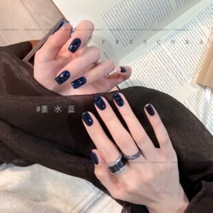 XEIJAYI/仙甲依墨水蓝+葡萄汁半透胶质秋冬显白甲油胶15ml相框瓶